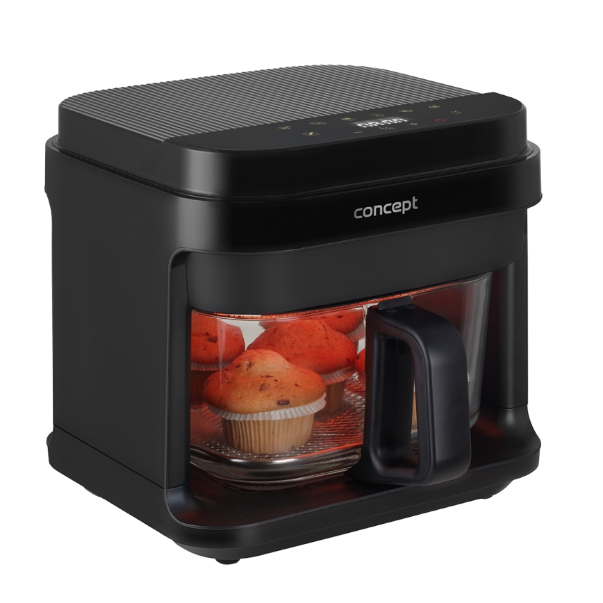 Concept FR5500 - Air fryer GLASS & FAST 5,5 l 1200W/230V zwart