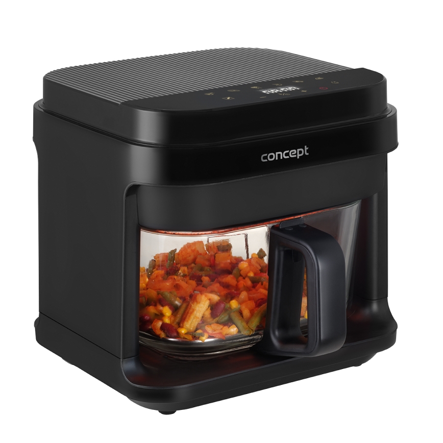 Concept FR5500 - Air fryer GLASS & FAST 5,5 l 1200W/230V zwart