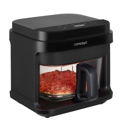 Concept FR5500 - Air fryer GLASS & FAST 5,5 l 1200W/230V zwart