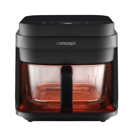 Concept FR5500 - Air fryer GLASS & FAST 5,5 l 1200W/230V zwart