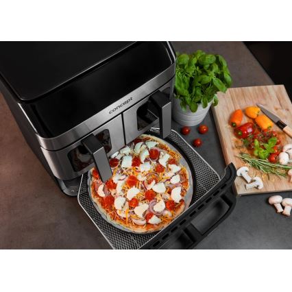 Concept FR9000 - Airfryer PIZZA TRIO 18,5 l 2700W/230V roestvrij staal/zwart