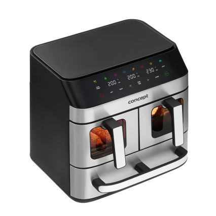 Concept FR9000 - Airfryer PIZZA TRIO 18,5 l 2700W/230V roestvrij staal/zwart
