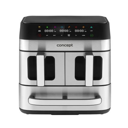 Concept FR9000 - Airfryer PIZZA TRIO 18,5 l 2700W/230V roestvrij staal/zwart