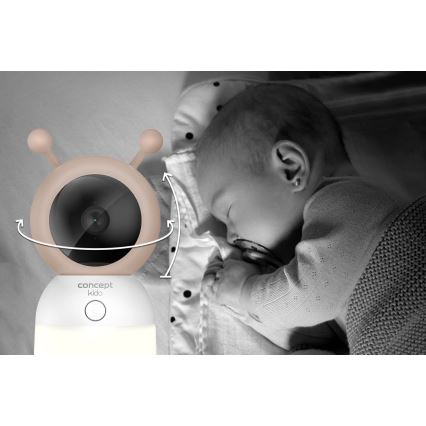 Concept KD4000 - Slimme babyfoon met bewegingssensor SMART KIDO 4,5W/230V Wi-Fi beige