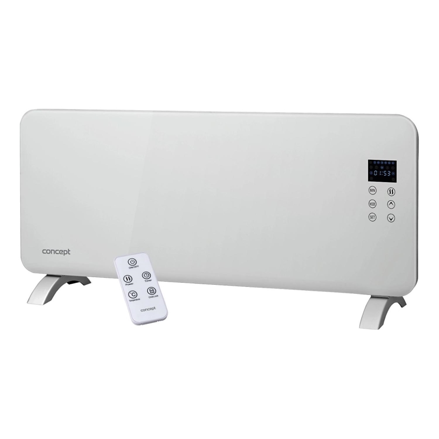 Concept KS4000 - Directe elektrische kachel/convectorkachel 1000/2000W IP24 wit + afstandsbediening