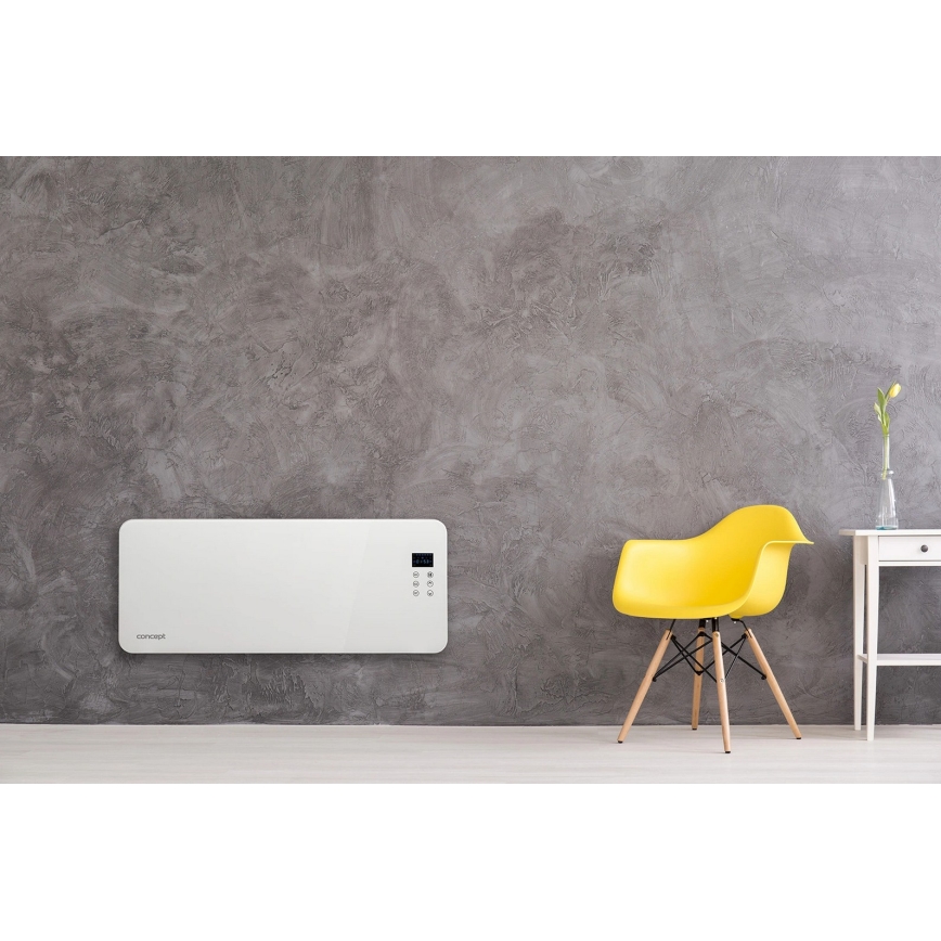 Concept KS4000 - Directe elektrische kachel/convectorkachel 1000/2000W IP24 wit + afstandsbediening