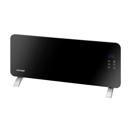 Concept KS4010 - Elektrische convectorkachel 1000/2000W IP24 zwart + afstandsbediening
