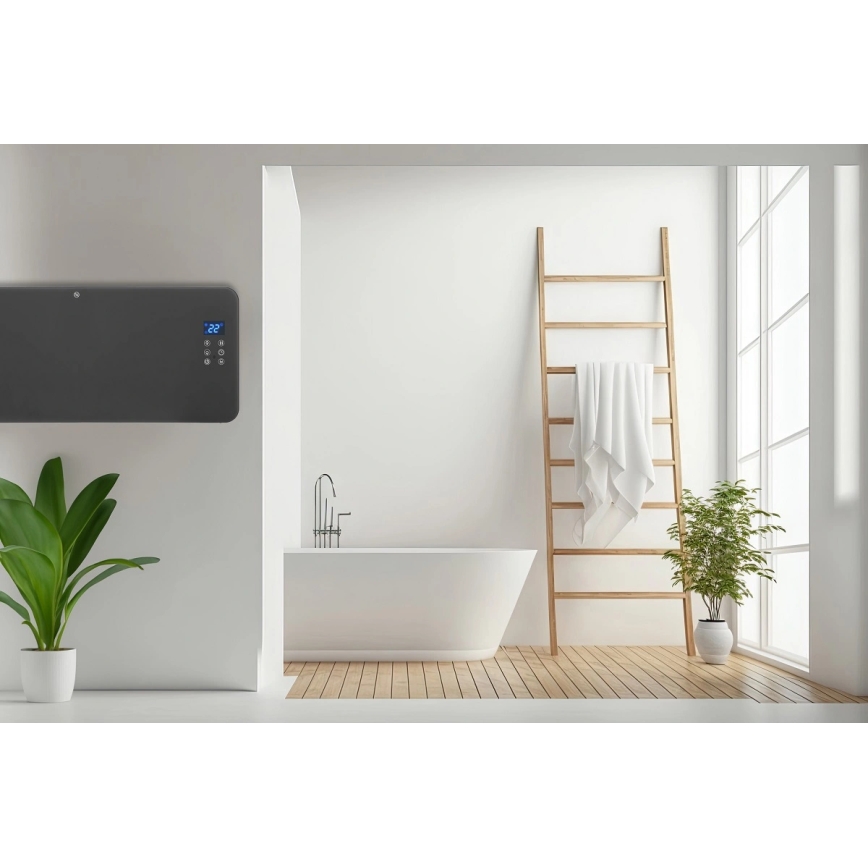 Concept KS4100 - Slimme elektrische directe kachel/convectorkachel 1000/2000W Wi-Fi IP24 grijs