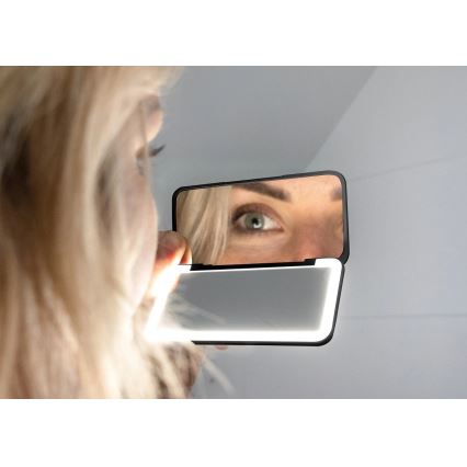 Concept KZ2020 - LED zakspiegel PERFECT SKIN LED/1,5W/5V 4500-5500K 300 mAh zwart