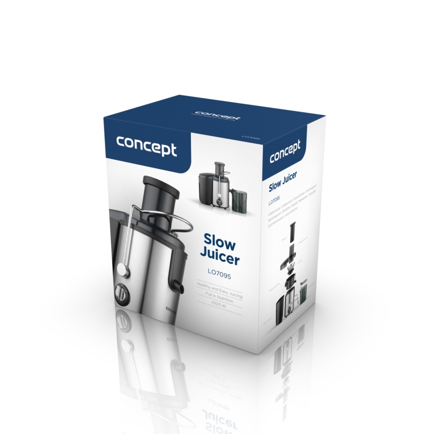 Concept LO7095 - Centrifugaal sapcentrifuge 1000W/230V zwart/roestvrij staal