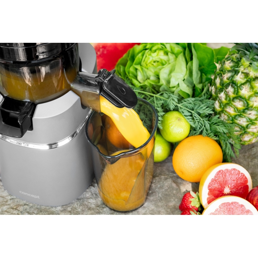 Concept LO7120 - Langzame sapcentrifuge JUICY 250W/230V grijs