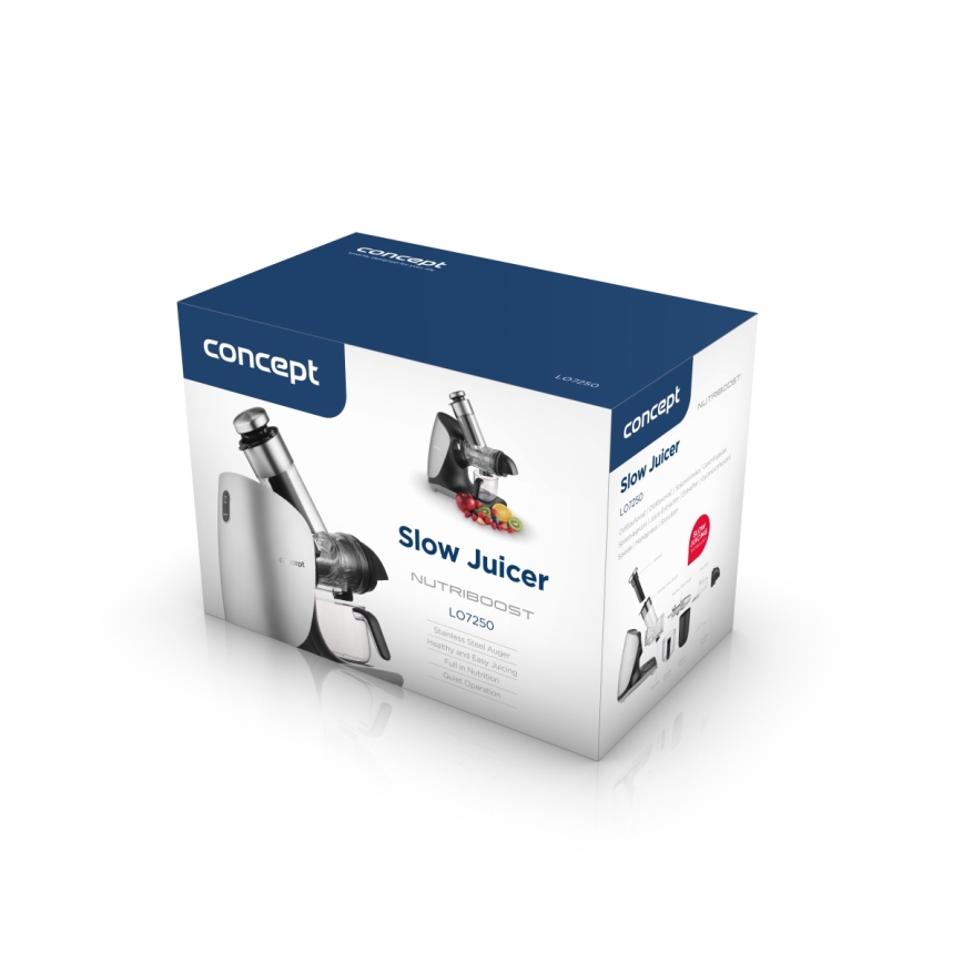 Concept LO7250 - Horizontale slowjuicer 200W/230V zwart/roestvrij staal