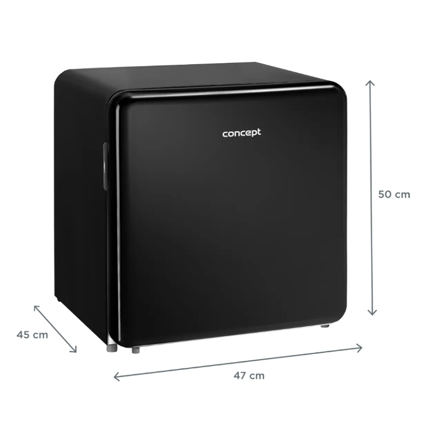 Concept LR2047bcN - Retro minibar 47 l zwart