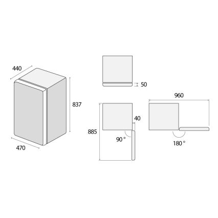 Concept LTR3047whN - Retro-koelkast 93 l wit