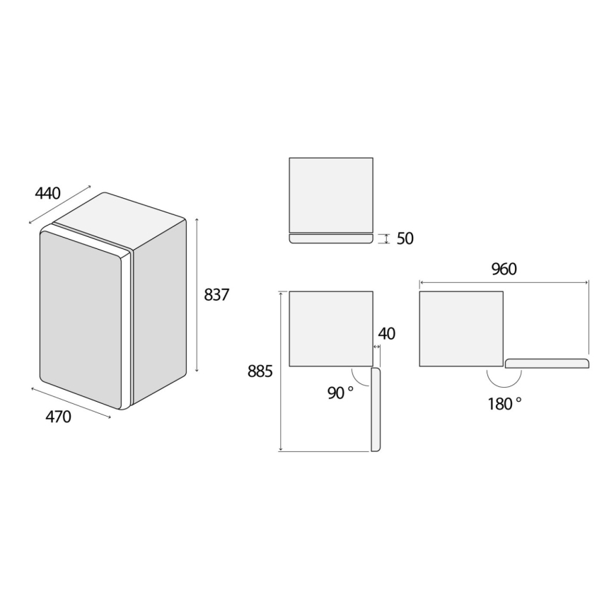 Concept LTR3047whN - Retro-koelkast 93 l wit