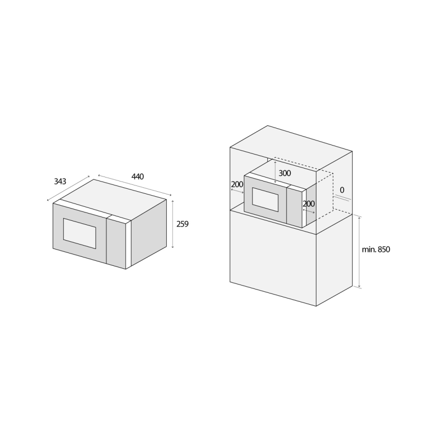 Concept MT2020WH - Magnetron 700W/230V 20 l wit