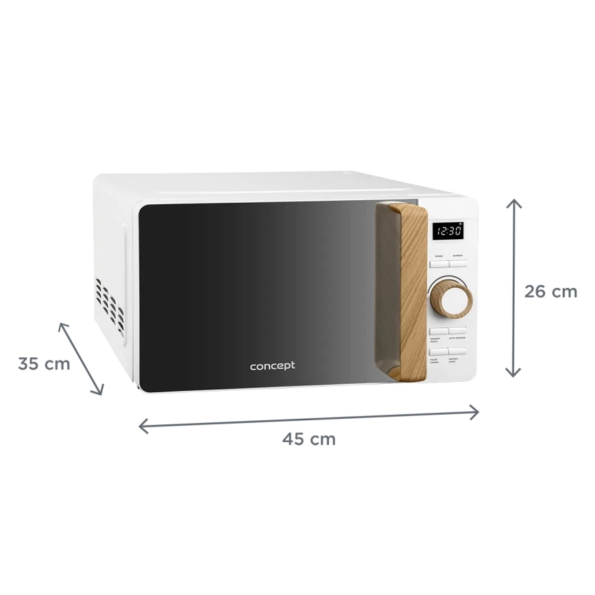 Concept MT4420wh - Magnetron 800 W/230 V, 20 l, wit