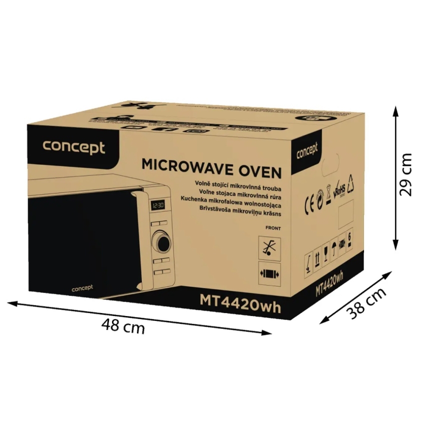 Concept MT4420wh - Magnetron 800 W/230 V, 20 l, wit