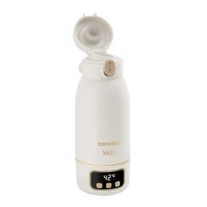 Concept OC4000 - Draagbare verwarmer voor water en melk KIDO 500 ml 36W/7,4V 5000 mAh beige