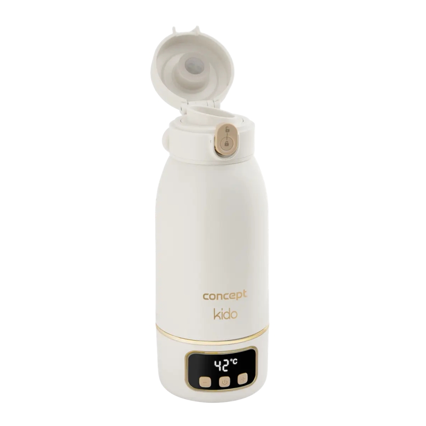 Concept OC4000 - Draagbare verwarmer voor water en melk KIDO 500 ml 36W/7,4V 5000 mAh beige