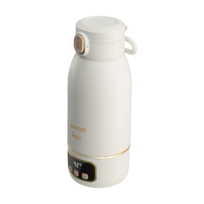 Concept OC4000 - Draagbare verwarmer voor water en melk KIDO 500 ml 36W/7,4V 5000 mAh beige