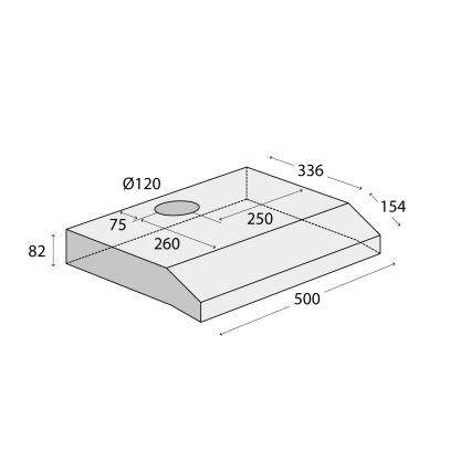 Concept OPP1250ss - Onderbouwafzuigkap 50 cm RVS