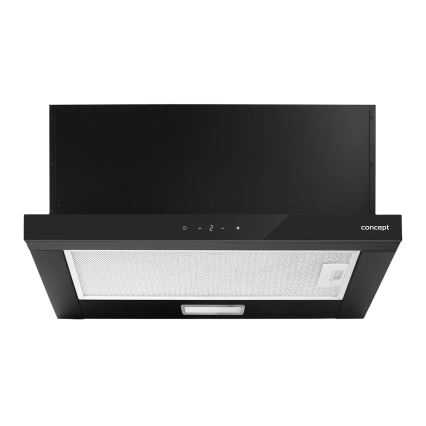 Concept OPV3860bc - Uittrekbare afzuigkap 60 cm, zwart