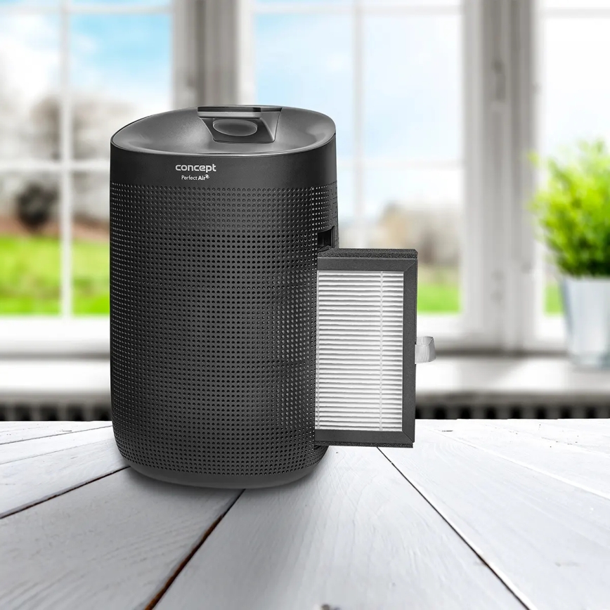Concept OV1210 - Luchtontvochtiger en luchtreiniger PERFECT AIR 1 l 45W/230V zwart