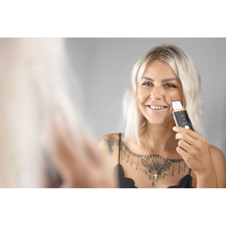 Concept PO2060 - Cosmetische ultrasone spatel PERFECT SKIN 3,5W/5V USB 500 mAh IPX6 zwart