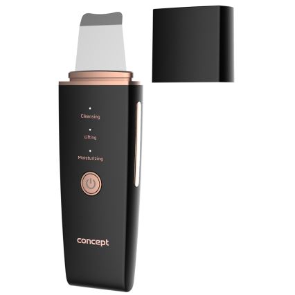 Concept PO2060 - Cosmetische ultrasone spatel PERFECT SKIN 3,5W/5V USB 500 mAh IPX6 zwart