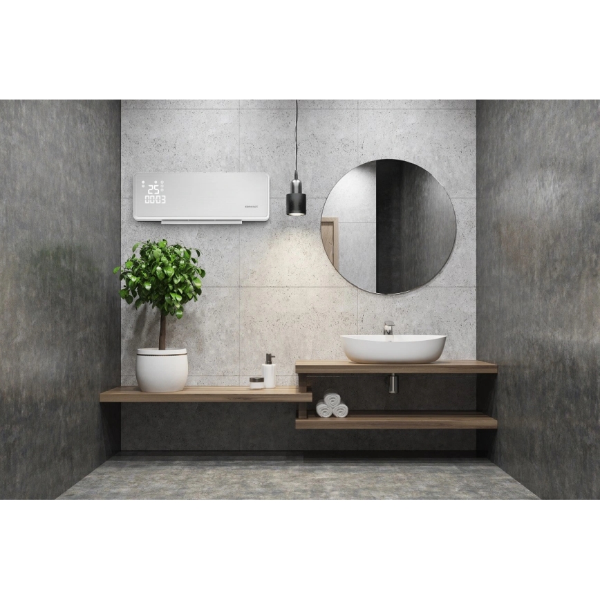 Concept QH4000 - Elektrische verwarming 1000/2000W IP22 wit + afstandsbediening