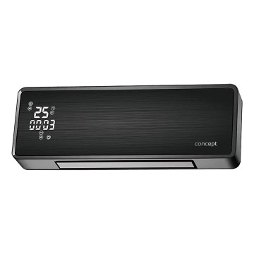 Concept QH4001 - Elektrische kachel 1000/2000W IP22 zwart + afstandsbediening