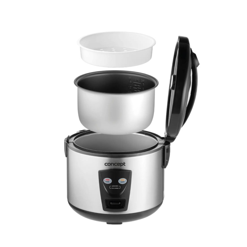 Concept RE2020 - Rijstkoker 2-in-1 650W/230V 1,5 l roestvrij staal/zwart