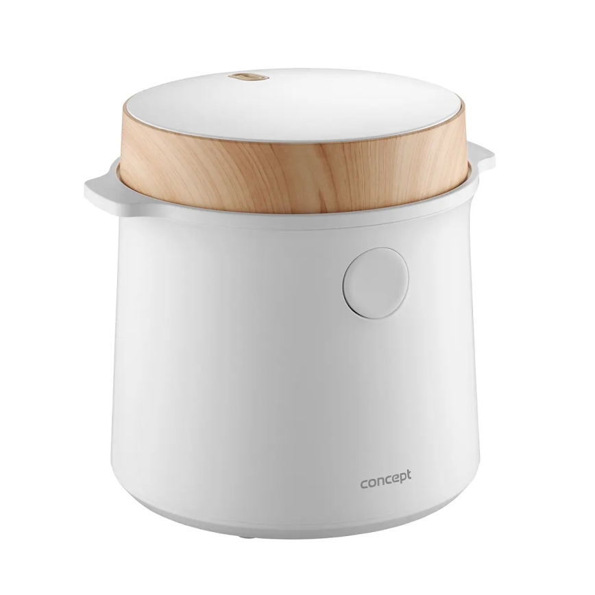 Concept RE3030 - Digitale rijstkoker 2-in-1 380W/230V 1,5 l wit/houtdecor