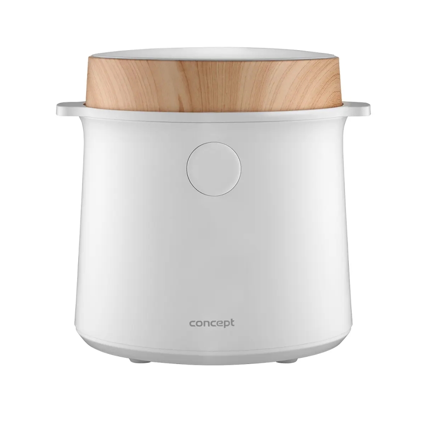 Concept RE3030 - Digitale rijstkoker 2-in-1 380W/230V 1,5 l wit/houtdecor