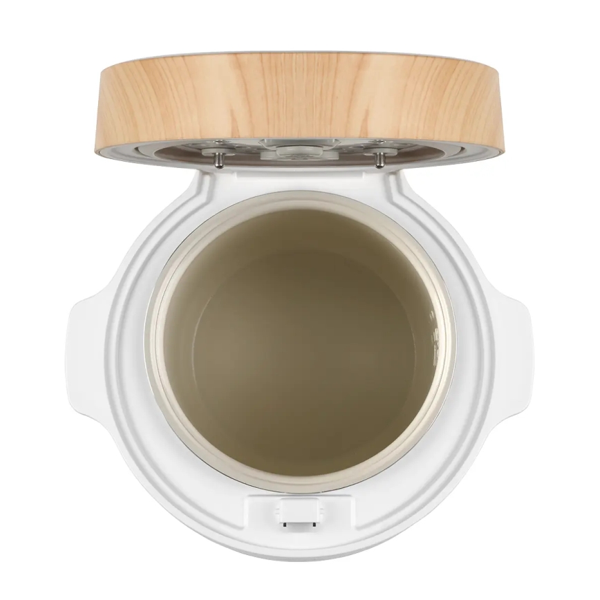 Concept RE3030 - Digitale rijstkoker 2-in-1 380W/230V 1,5 l wit/houtdecor