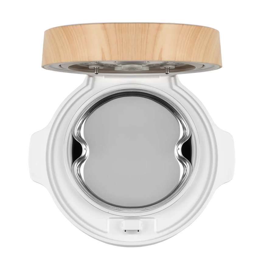 Concept RE3030 - Digitale rijstkoker 2-in-1 380W/230V 1,5 l wit/houtdecor