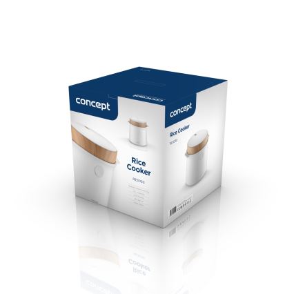 Concept RE3030 - Digitale rijstkoker 2-in-1 380W/230V 1,5 l wit/houtdecor