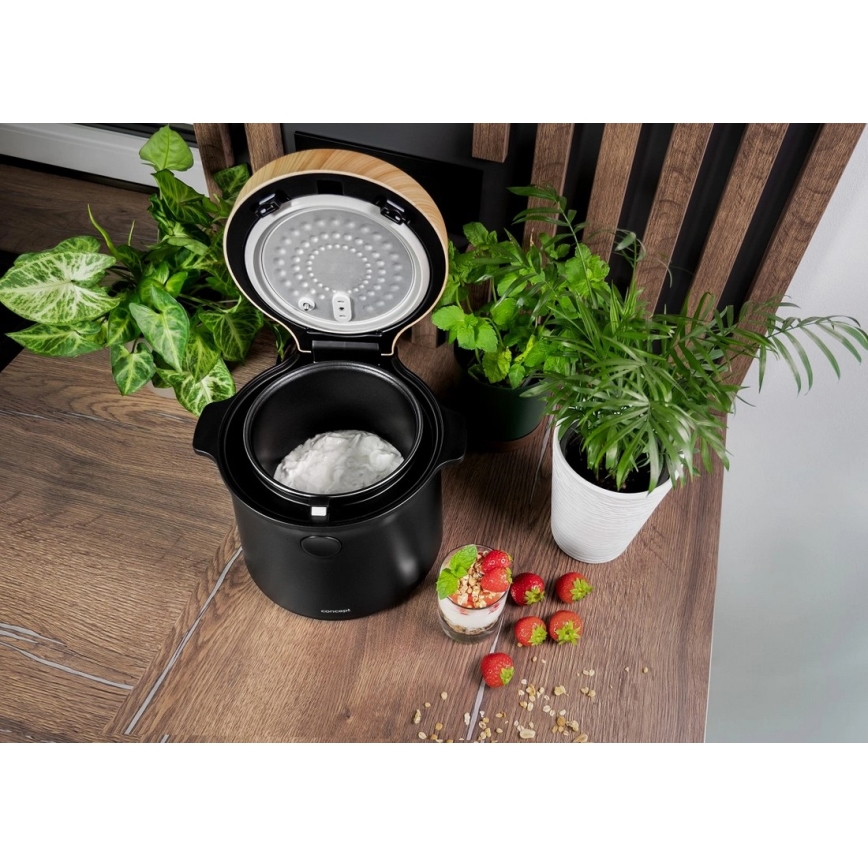 Concept RE4040 - Digitale rijstkoker 2-in-1 450W/230V 2 l zwart/houtdecor