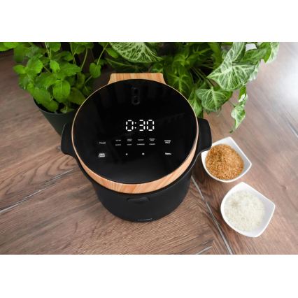 Concept RE4040 - Digitale rijstkoker 2-in-1 450W/230V 2 l zwart/houtdecor