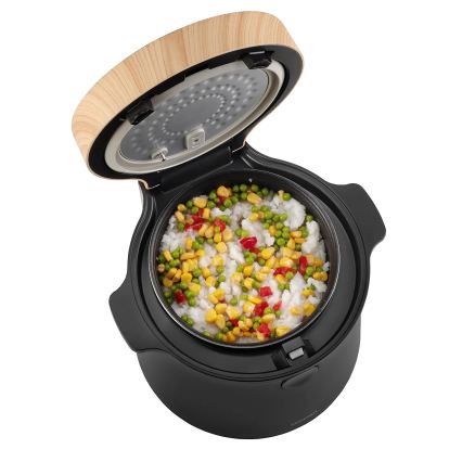 Concept RE4040 - Digitale rijstkoker 2-in-1 450W/230V 2 l zwart/houtdecor