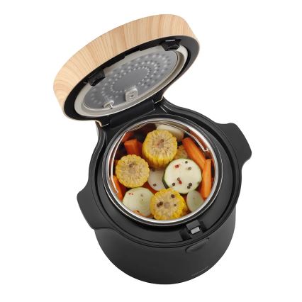 Concept RE4040 - Digitale rijstkoker 2-in-1 450W/230V 2 l zwart/houtdecor