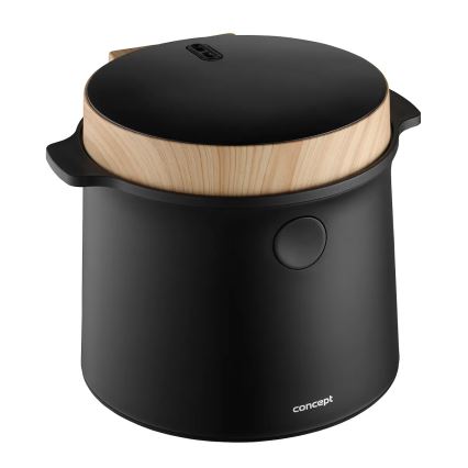 Concept RE4040 - Digitale rijstkoker 2-in-1 450W/230V 2 l zwart/houtdecor