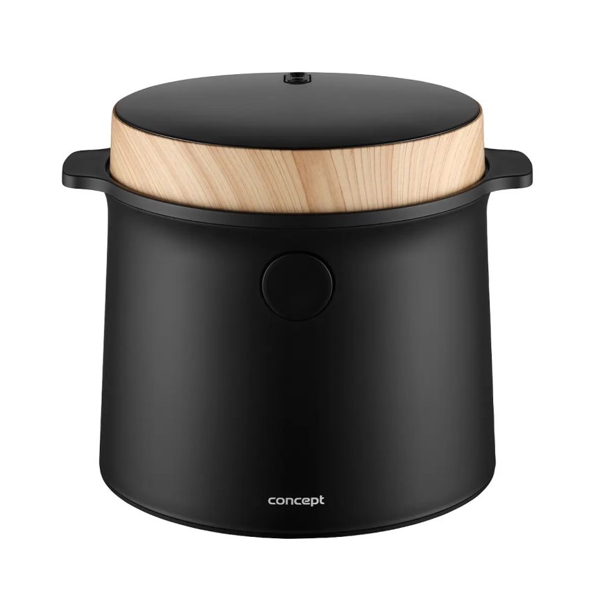 Concept RE4040 - Digitale rijstkoker 2-in-1 450W/230V 2 l zwart/houtdecor