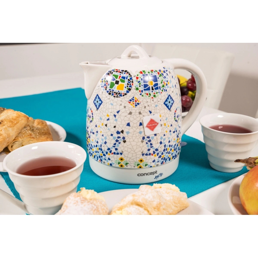 Concept RK0020 - Waterkoker 1,5 l 1350W/230V veelkleurig/keramiek