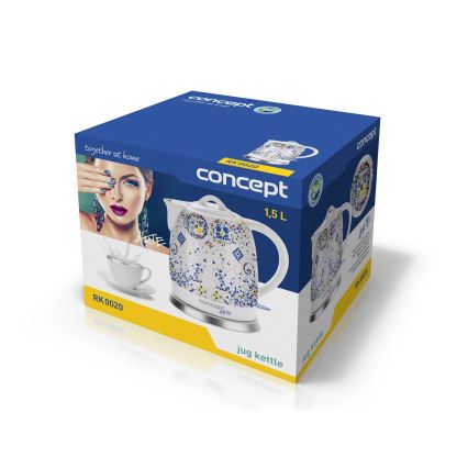 Concept RK0020 - Waterkoker 1,5 l 1350W/230V veelkleurig/keramiek