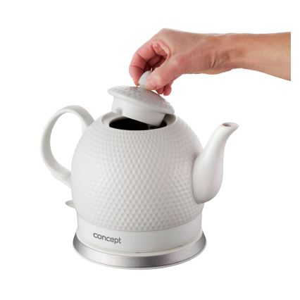 Concept RK0050 - Elektrische waterkoker 1,2 l 1000W/230V wit/keramiek