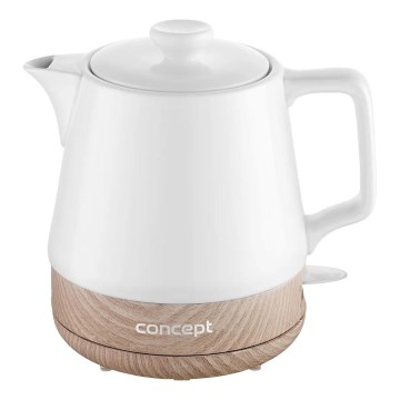 Concept RK0060 - Waterkoker 1 l, 1000 W/230 V, wit/keramiek