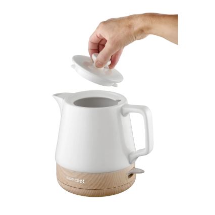 Concept RK0060 - Waterkoker 1 l, 1000 W/230 V, wit/keramiek