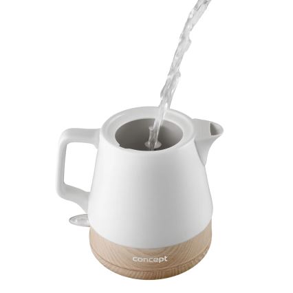 Concept RK0060 - Waterkoker 1 l, 1000 W/230 V, wit/keramiek